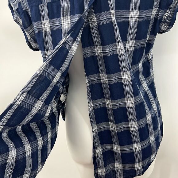 Lucky Brand small short sleeve Buffalo check top - Picture 6 of 7